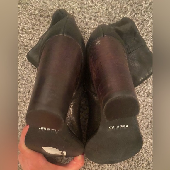 FABIANELLI Size EU 36 US 5.5 Black Italian Leather Chic Booties w Zip R $298 - Picture 5 of 10